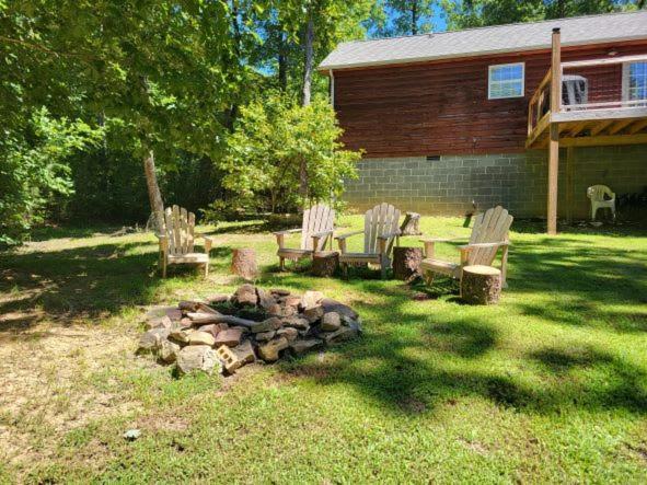 Gas Fireplace, Firepit, And Cedar Adirondack Chair Spencer 외부 사진